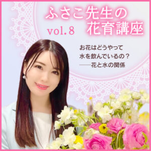 お花はどうやって水を飲んでいるの?──花と水の関係――ふさこ先生の花育講座 vol.8